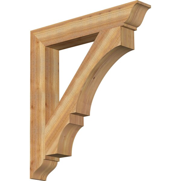 Ekena Millwork Balboa Traditional Rough Sawn Bracket, Western Red Cedar, 6"W x 40"D x 44"H BKT06X40X44BOA01RWR - main